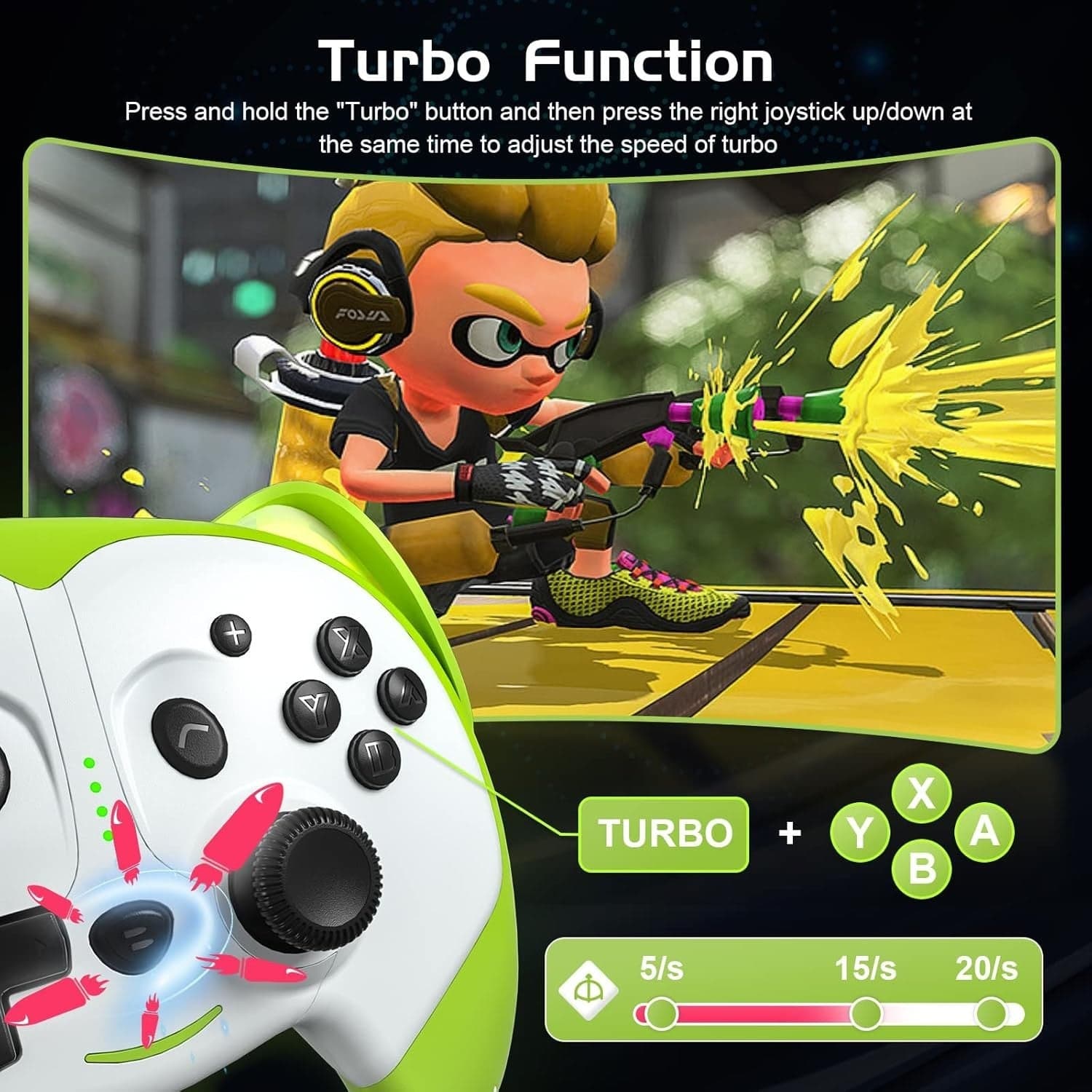 Controller wireless per Nintendo Switch OLED Lite Pro Switch Bluetooth - 3