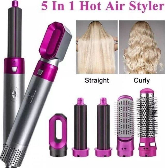 Piastra ad aria calda 5 in 1 arricciacapelli Ferro pettine per capelli lisci - 2
