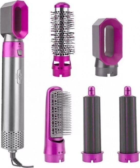 Piastra ad aria calda 5 in 1 arricciacapelli Ferro pettine per capelli lisci - 4