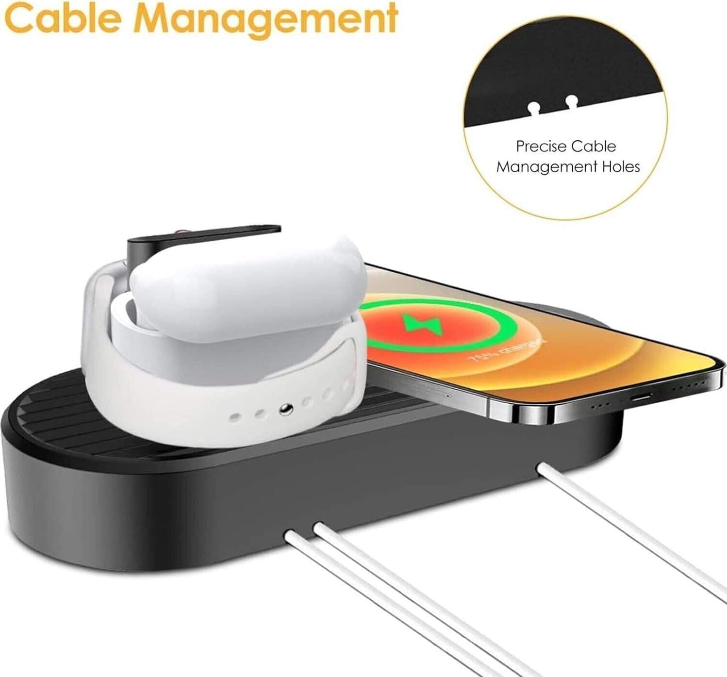 Caricabatterie rapido wireless compatibile con prodotti di marca Apple - 7