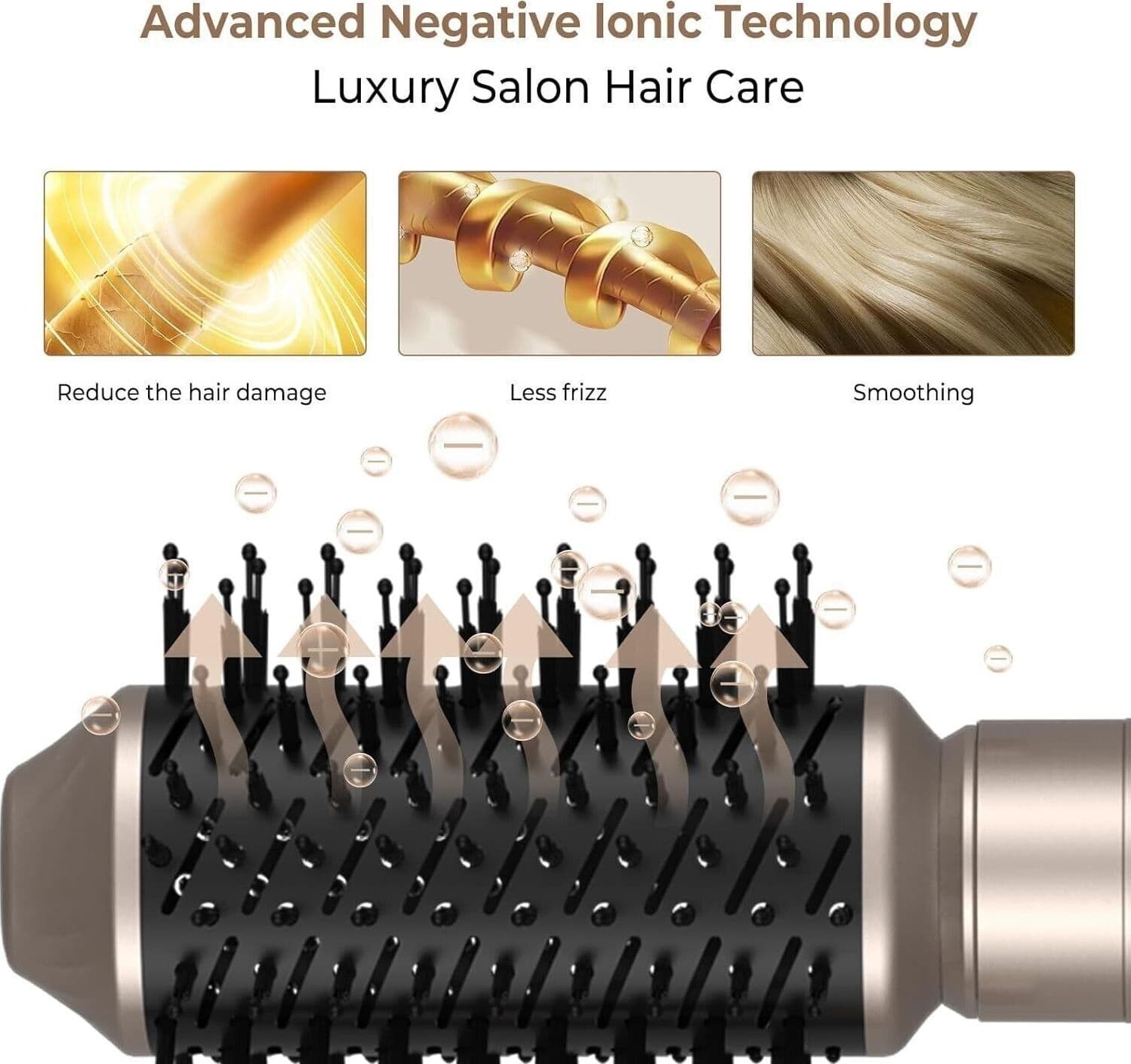 Spazzola Asciugacapelli Air Styler 6 in 1, UKLISS Hair Styler con Ferro - 6