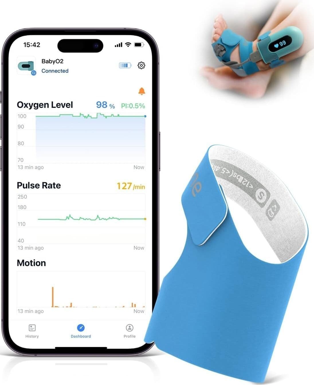 Pulsossimetro Pulsimetro pediatrico BabyO2 infantile saturimetro neonati