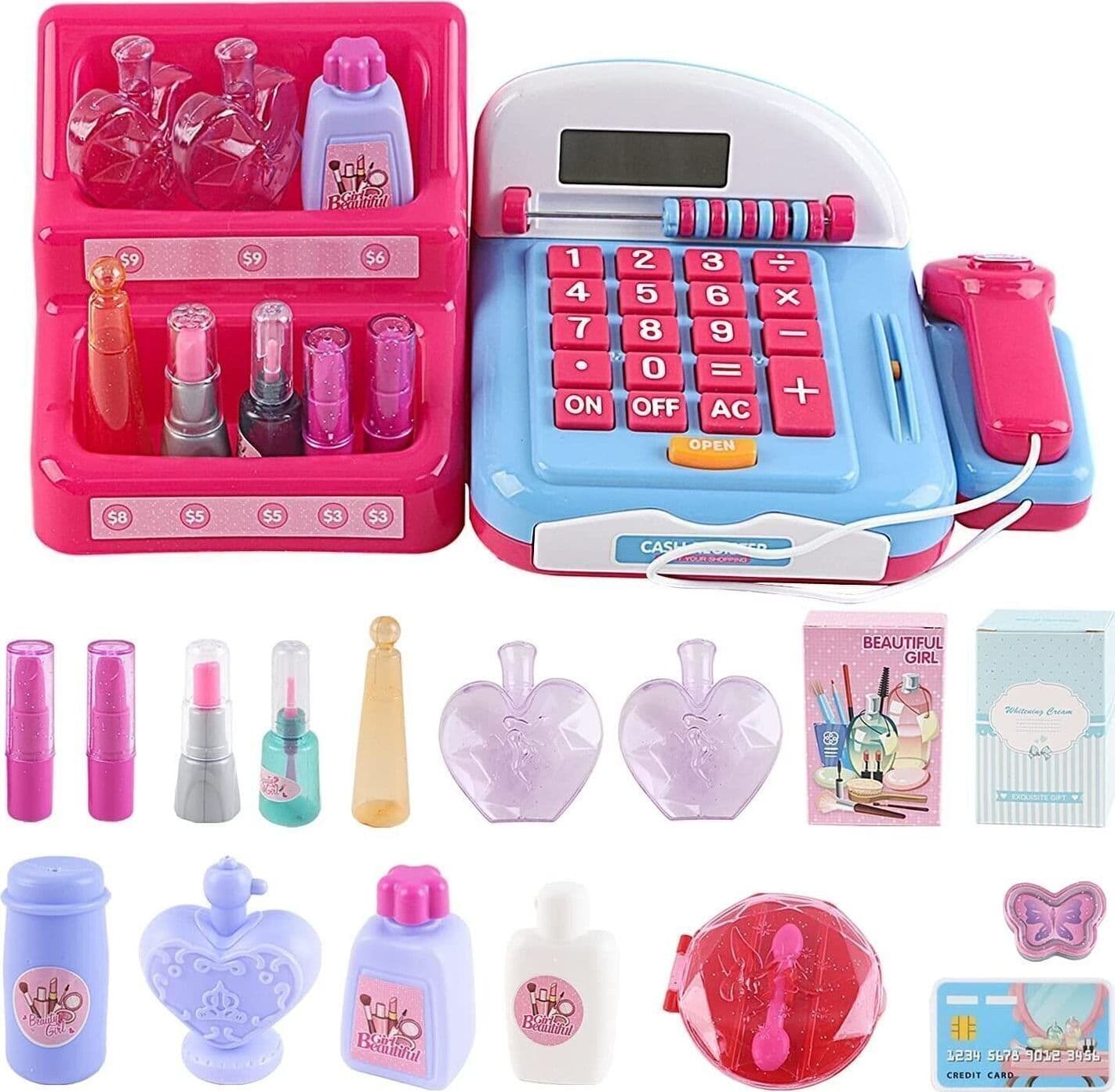 Set da Gioco elettronico con registratore di Cassa Abaco, calcolatrice, Scanner - 6