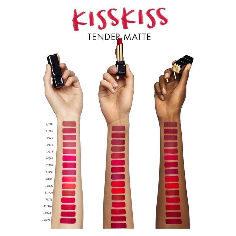 Guerlain KissKiss Tender Matte Rossetto Eternal Red 777 - 3
