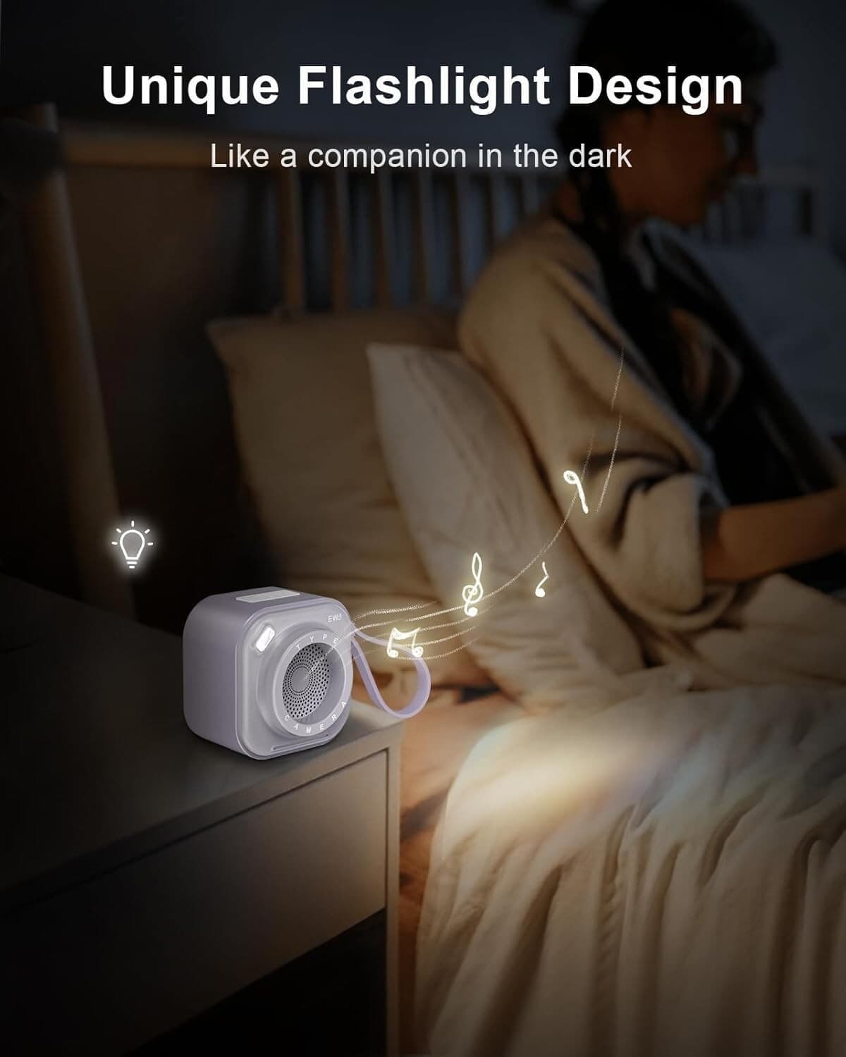 EWA Mini altoparlante wireless Bluetooth con cordino wireless portatile Viola - 4