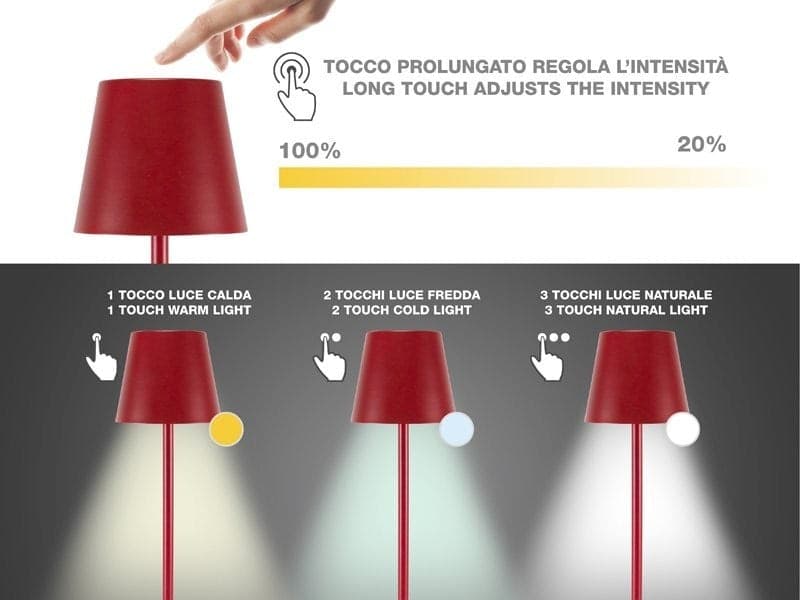 Lampada da Tavolo Senza Fili 2in1 Adattatore per bottiglie incluso Bper - 3