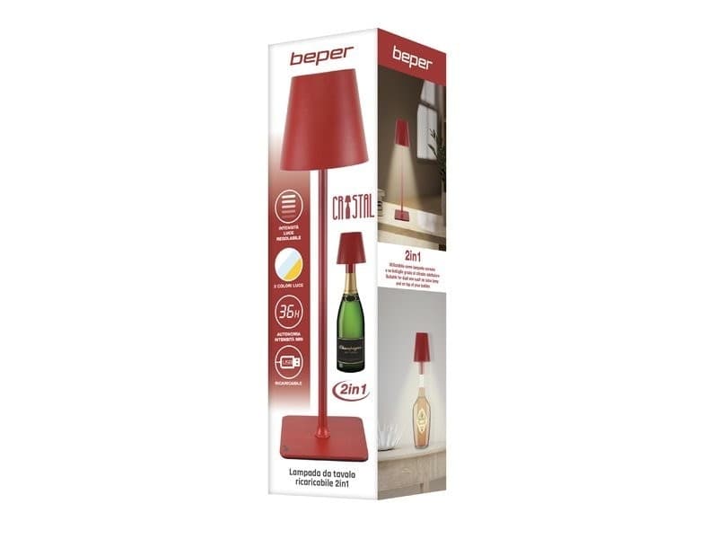 Lampada da Tavolo Senza Fili 2in1 Adattatore per bottiglie incluso Bper - 8