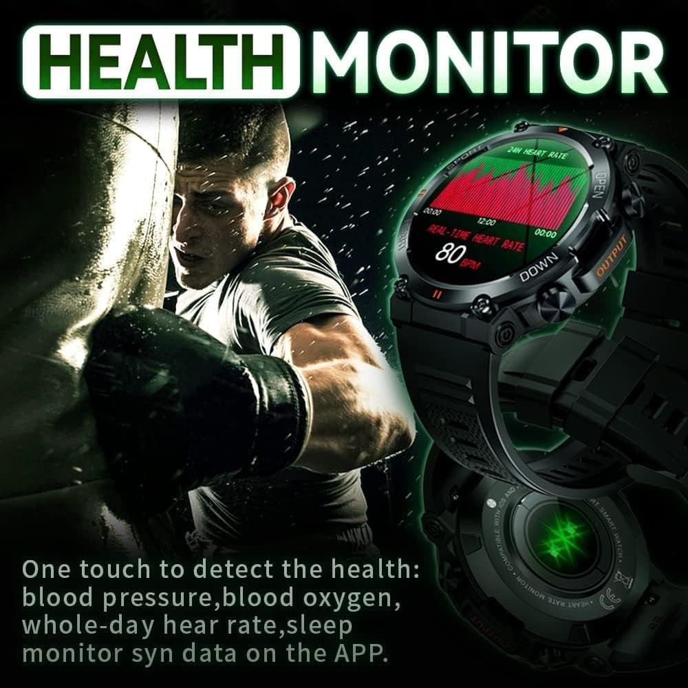Smartwatch Uomo Orologio Fitness Militari Smart Watch Tracker di attività 35 mm - 4