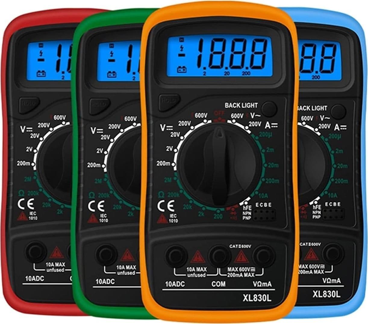 XL830L palmare multimetro Digitale,LCD Portatile AC/DC Ammeter Voltmetro Ohm - 8