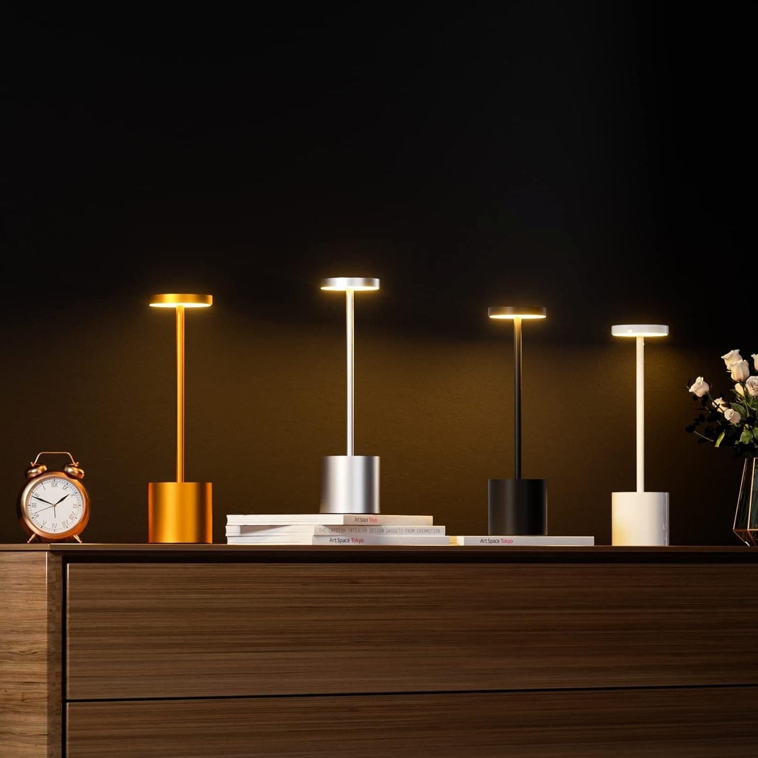 Lampada da Tavolo Senza Fili 5000mAh Ricaricabile LED Eye-Protect Dimmerabile - 4