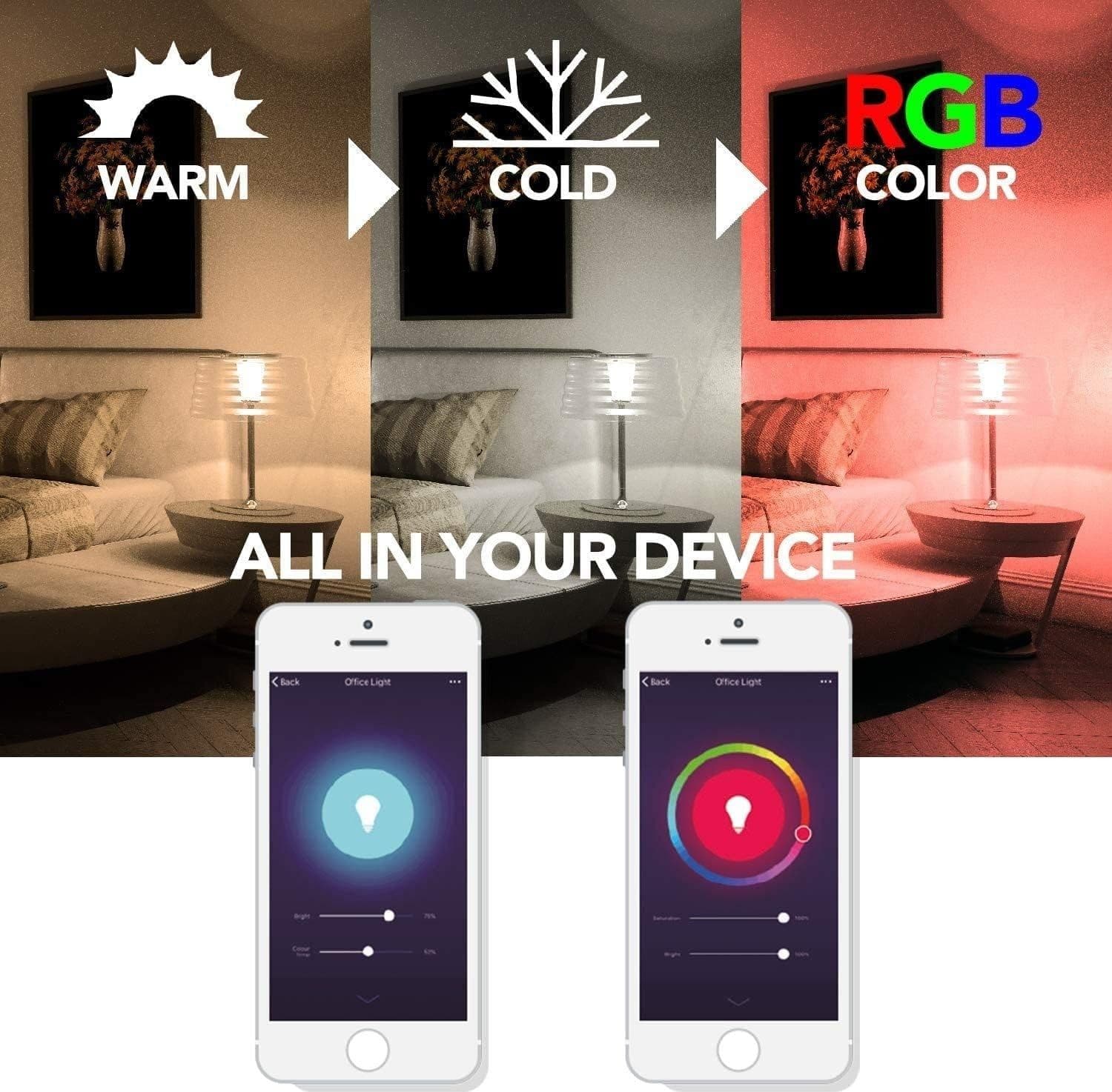 Superia Milano Lampadina SMART RGB + Bianco regolabile (2700K - 6500K) - 4