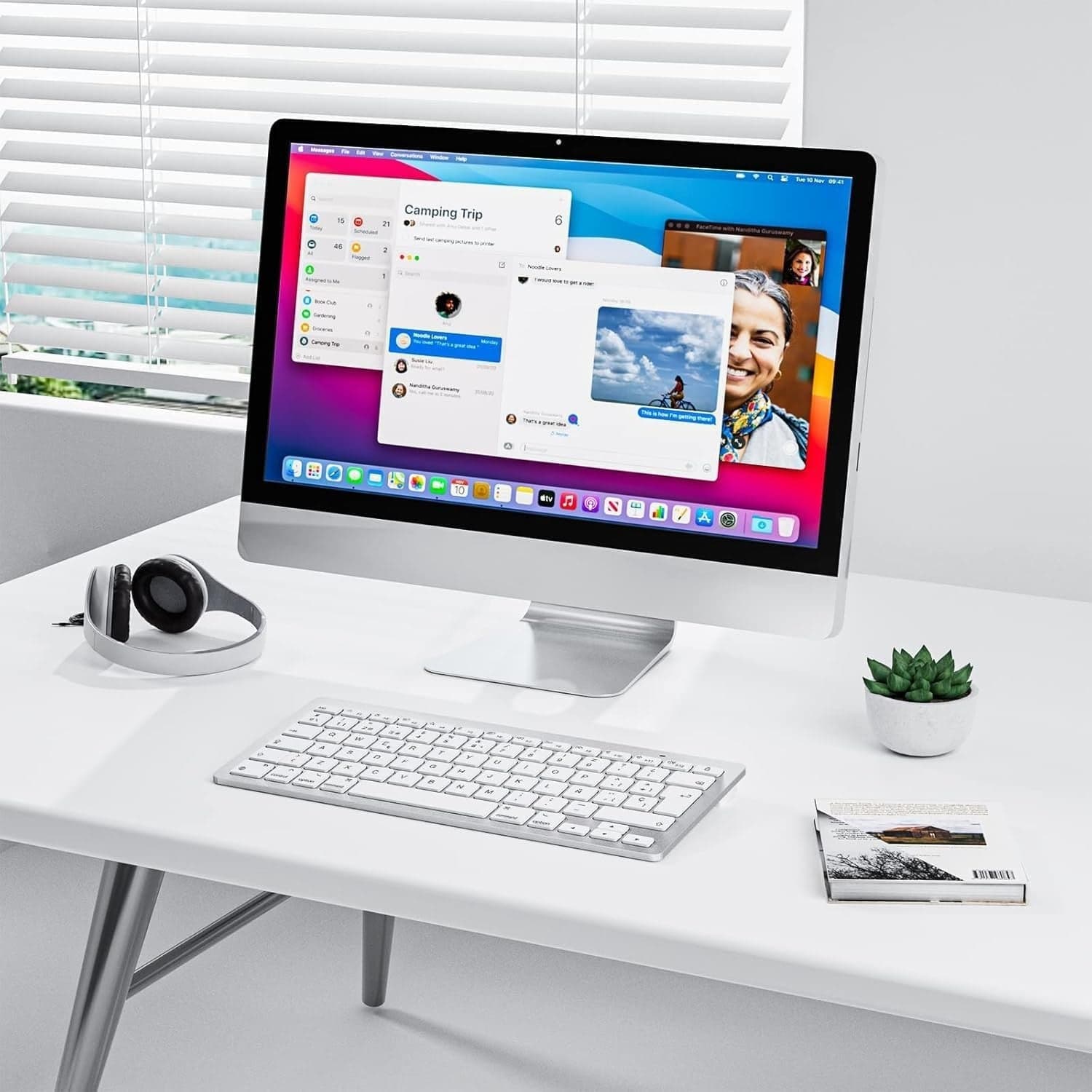 OMOTON Tastiera Bluetooth per Mac OS Tastiera Wireless compatta - 5
