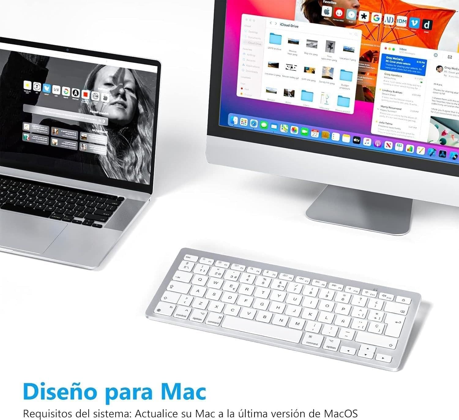 OMOTON Tastiera Bluetooth per Mac OS Tastiera Wireless compatta - 6