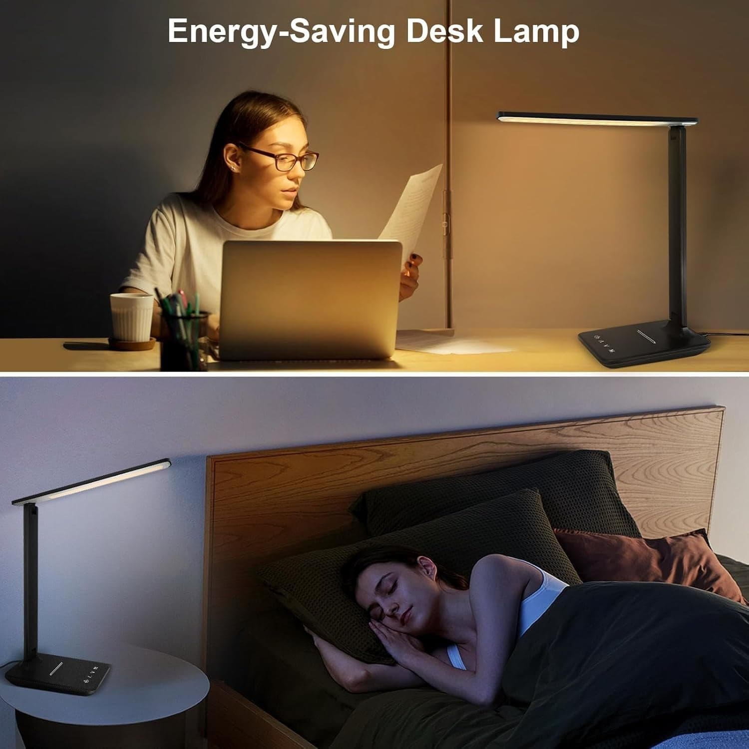 Lampada da scrivania LED Karidi dimmerabile con porta di ricarica USB 5 modalità - 5