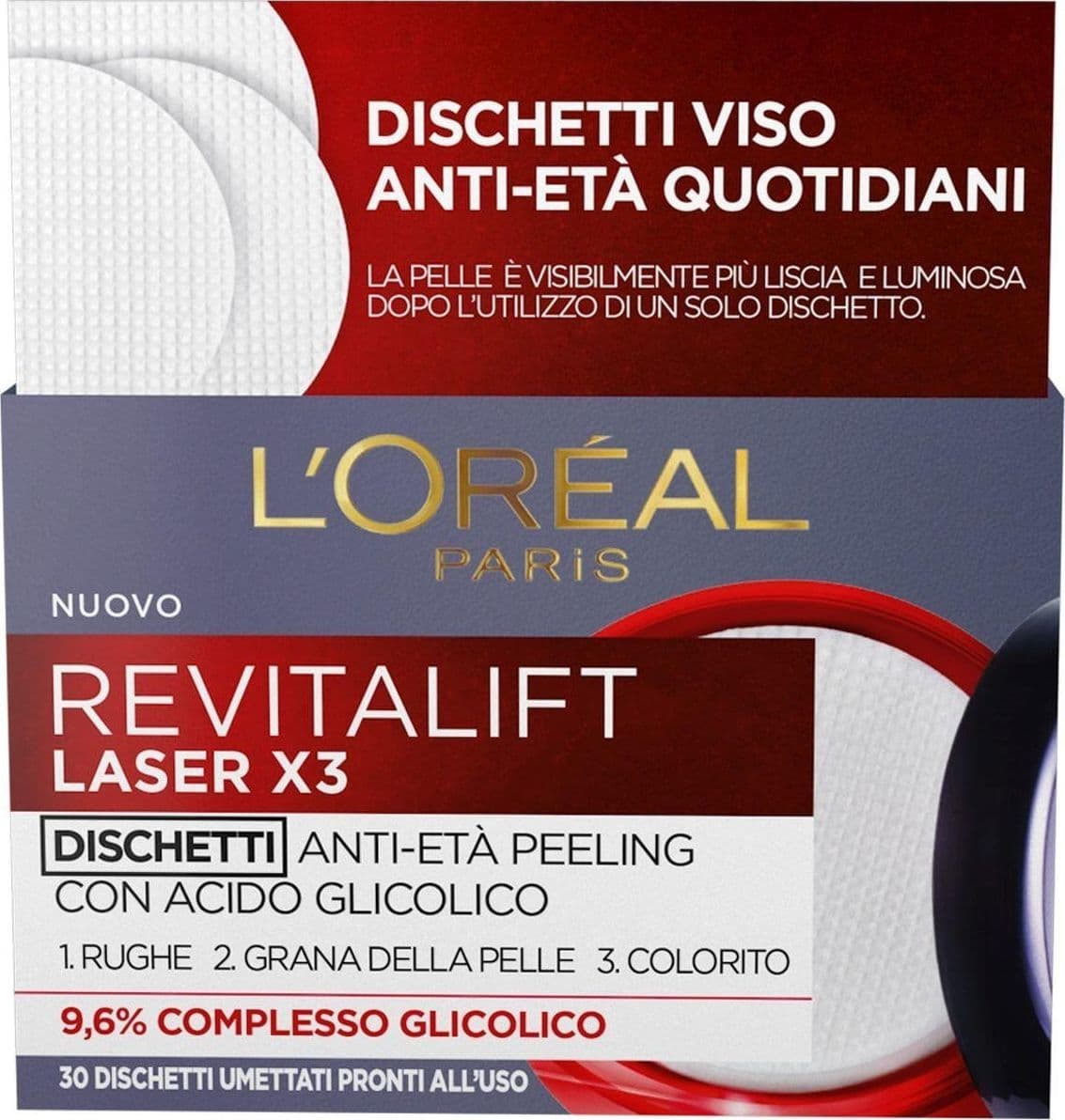 L`Oréal Paris Dischetti Peeling Revitalift Laser X3 Scrub detergente anti-età - 6