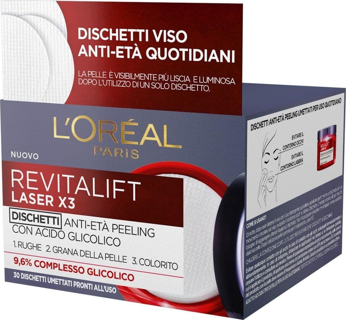 L`Oréal Paris Dischetti Peeling Revitalift Laser X3 Scrub detergente anti-età - 7