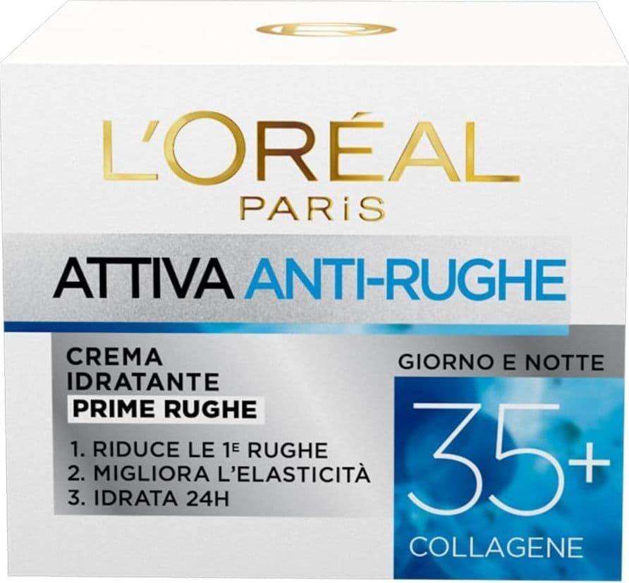 L'Oréal Paris Crema Viso Anti-rughe Attiva 35+ Idratante Prime Rughe 50ML  x2 - 2