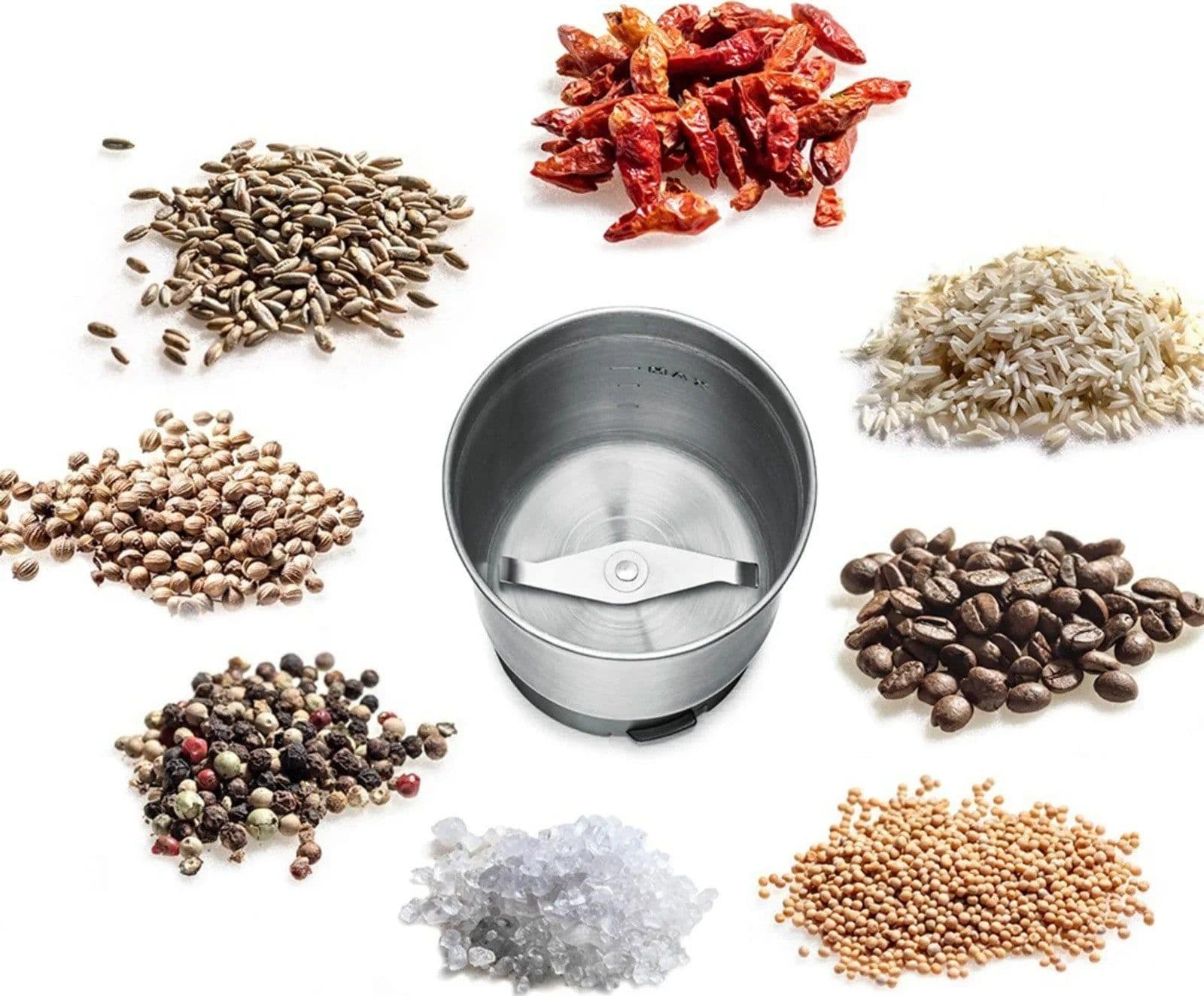 Macina spezie e caffè ROMMELSBACHER EGK 250, 2 contenitori in acciaio inox - 4