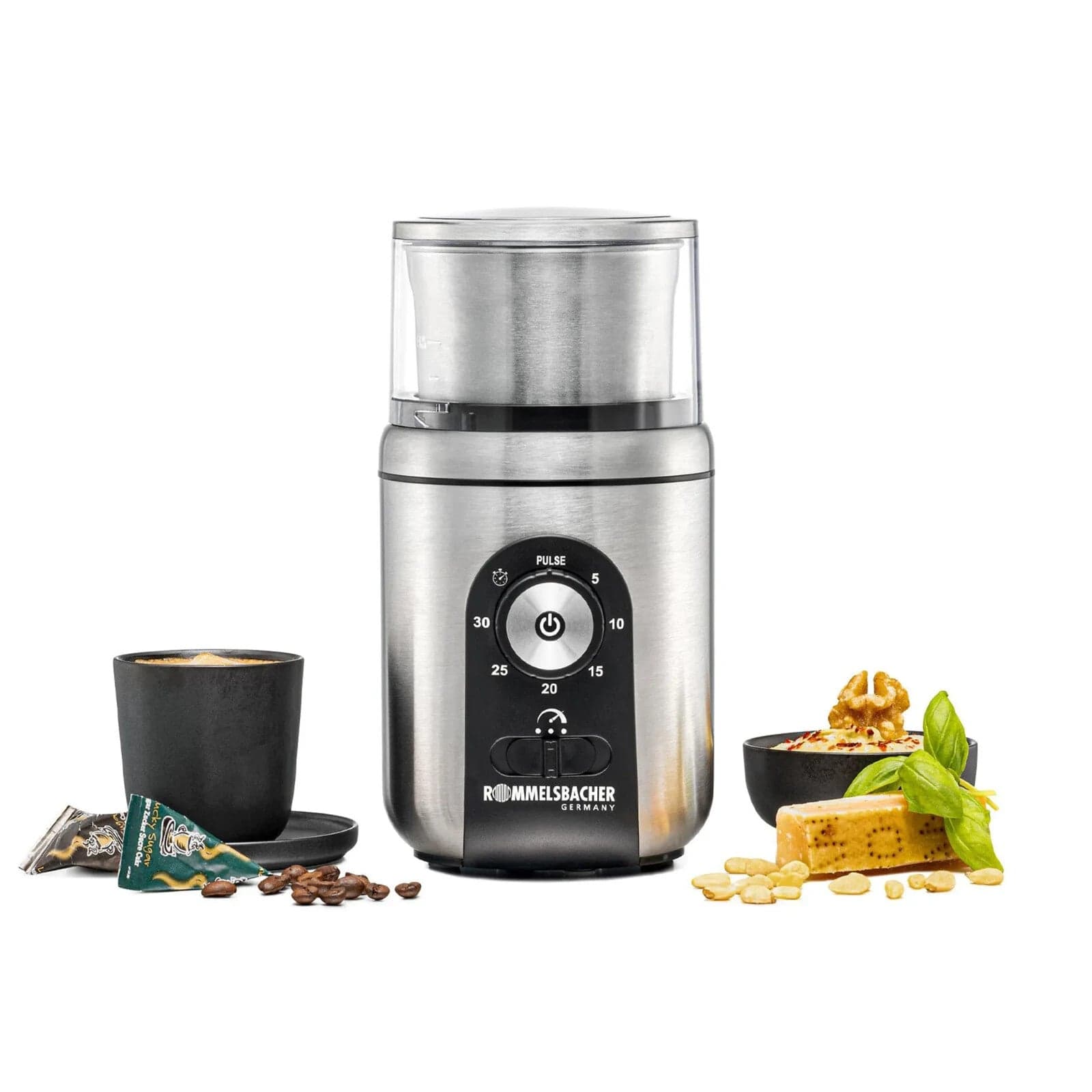 Macina spezie e caffè ROMMELSBACHER EGK 250, 2 contenitori in acciaio inox - 5