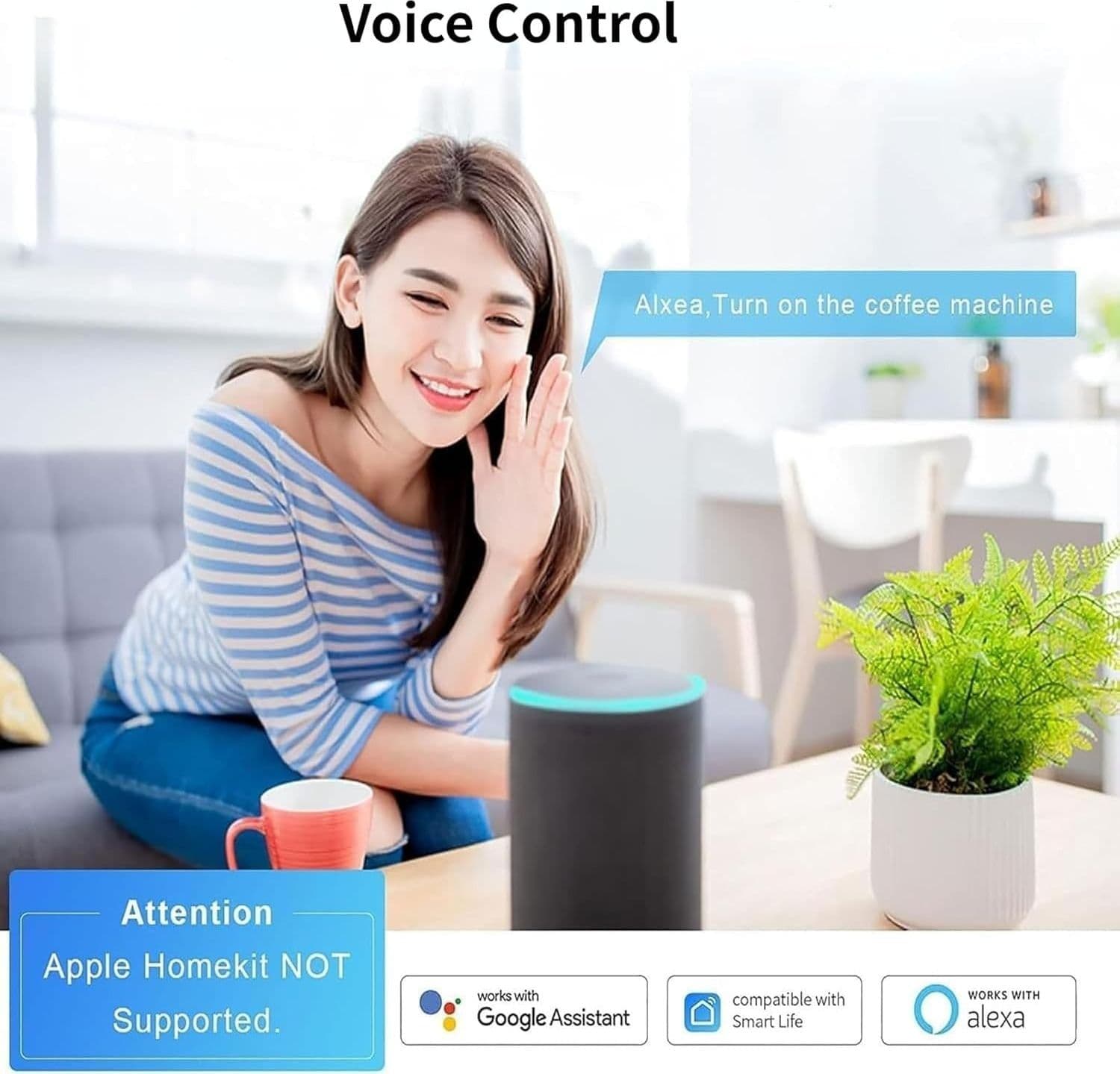 Ciabatta Smart Presa Smart WIFI con 4 preses AC and 3 Porte Type-C UseeLink - 6