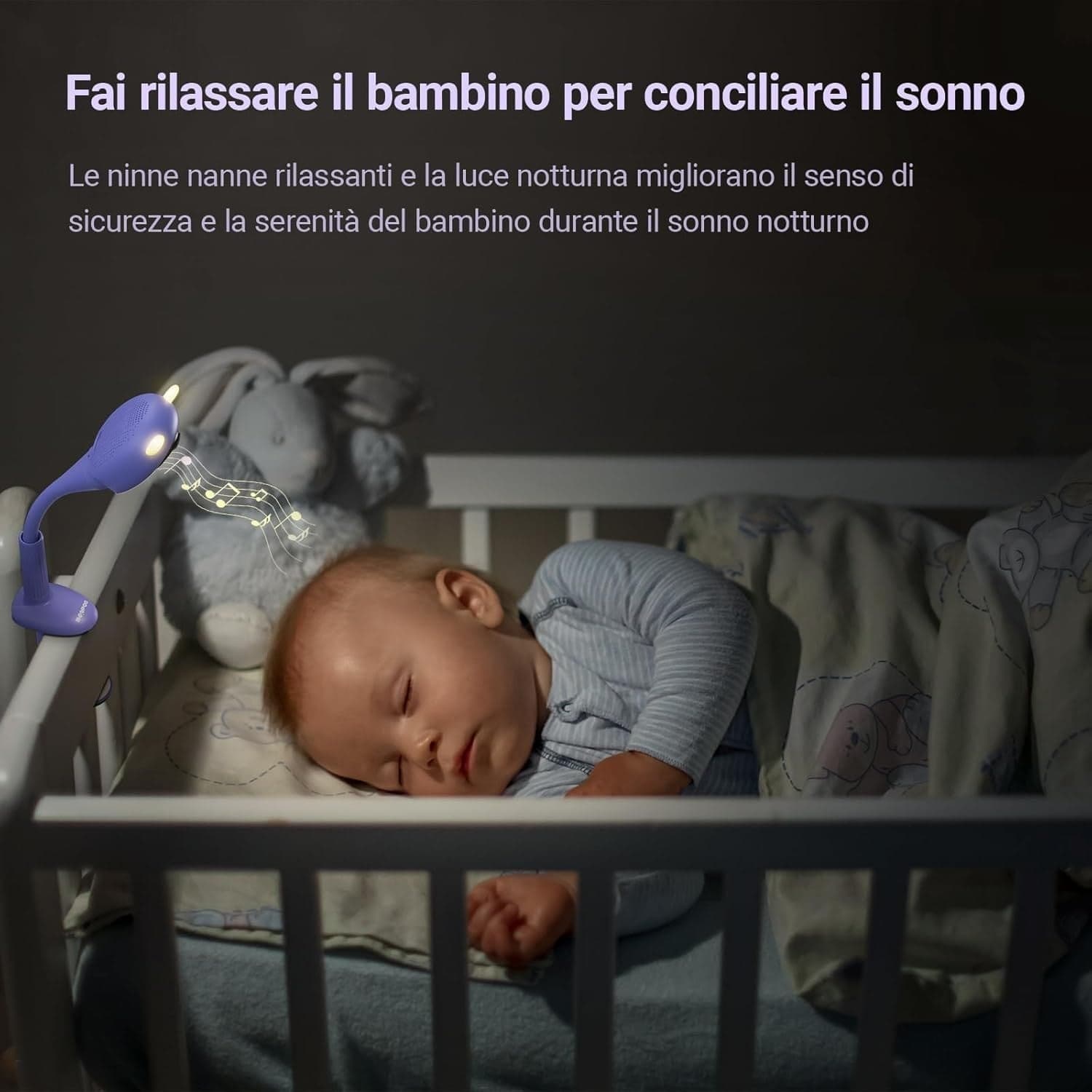 Baby Monitor 2K WiFi AI Telecamera Culla Pianto Visione Notturna Audio 2 Vie - 5