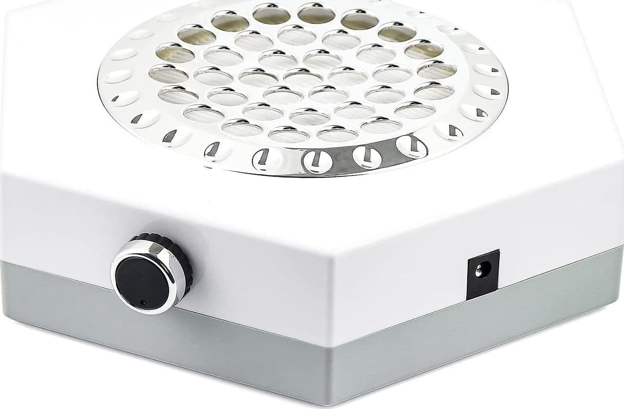 Aspiratore Unghie Professionale 80W Polveri Nail Art Manicure Filtro Bianco - 6