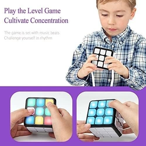 Cubo Magico Elettronico 7in1 Luci Suoni Memoria Logica STEM Bambini Portatile 6+ - 2