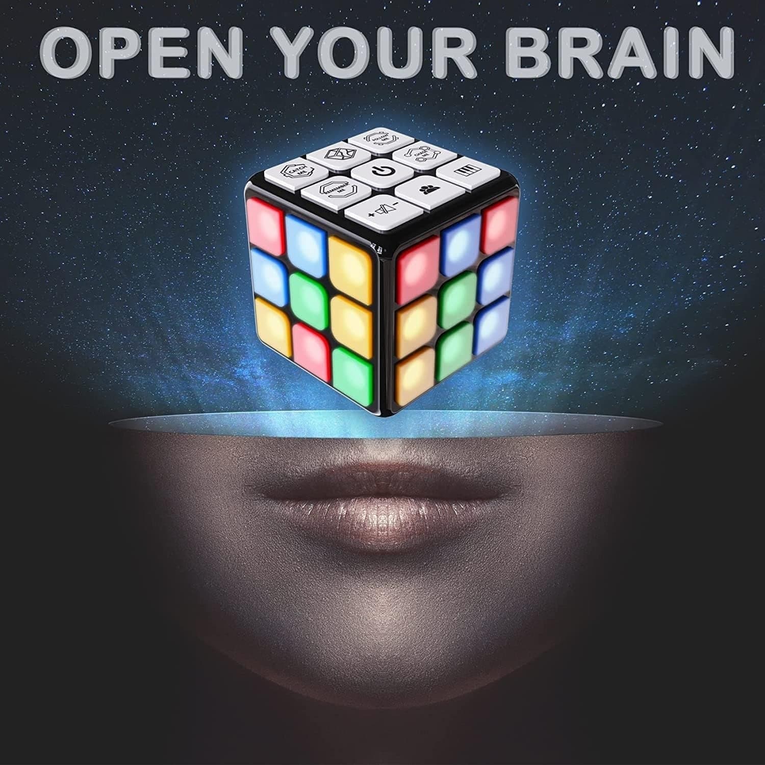 Cubo Magico Elettronico 7in1 Luci Suoni Memoria Logica STEM Bambini Portatile 6+ - 5
