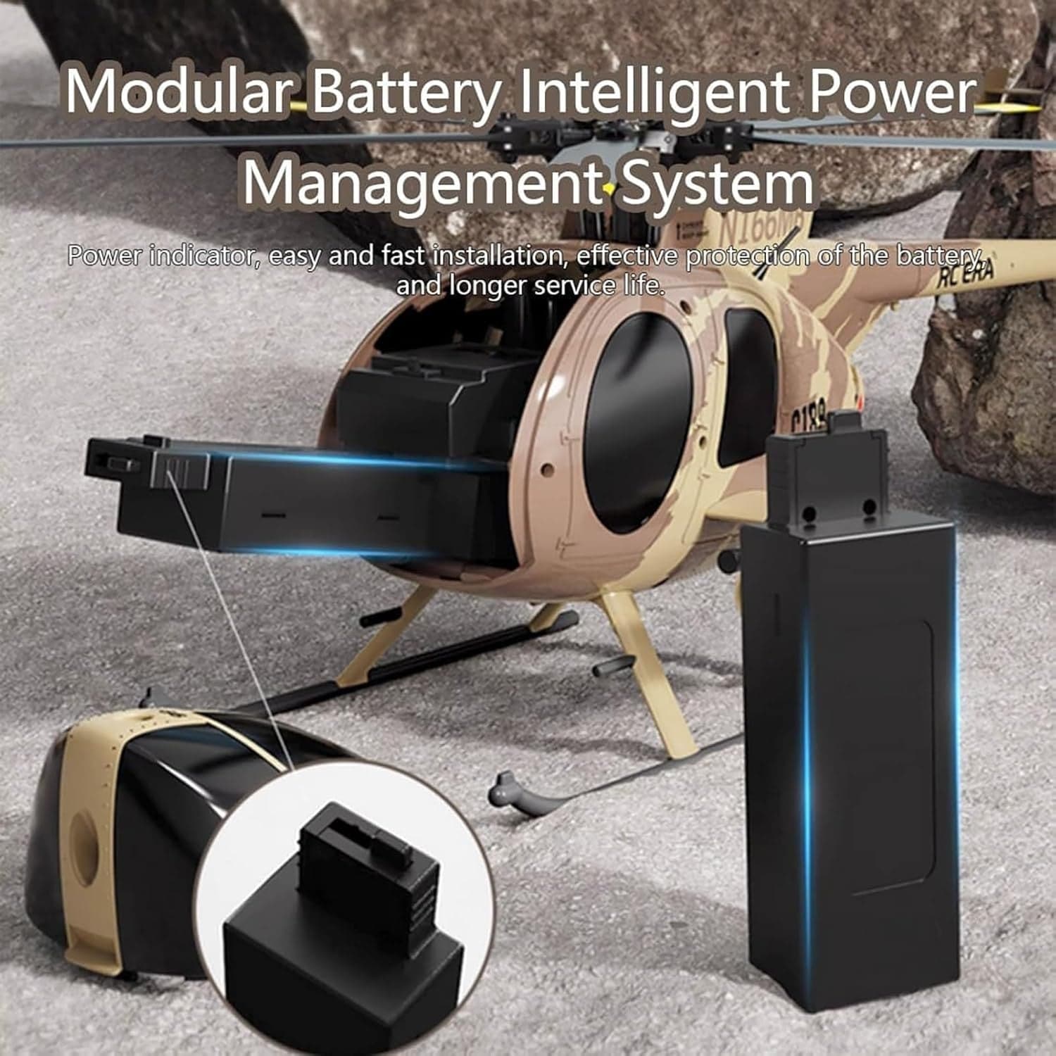 Elicottero Telecomando 1:28 4CH 2.4GHz 6 Assi Brushless 3 Batterie RTF 15min USB - 4