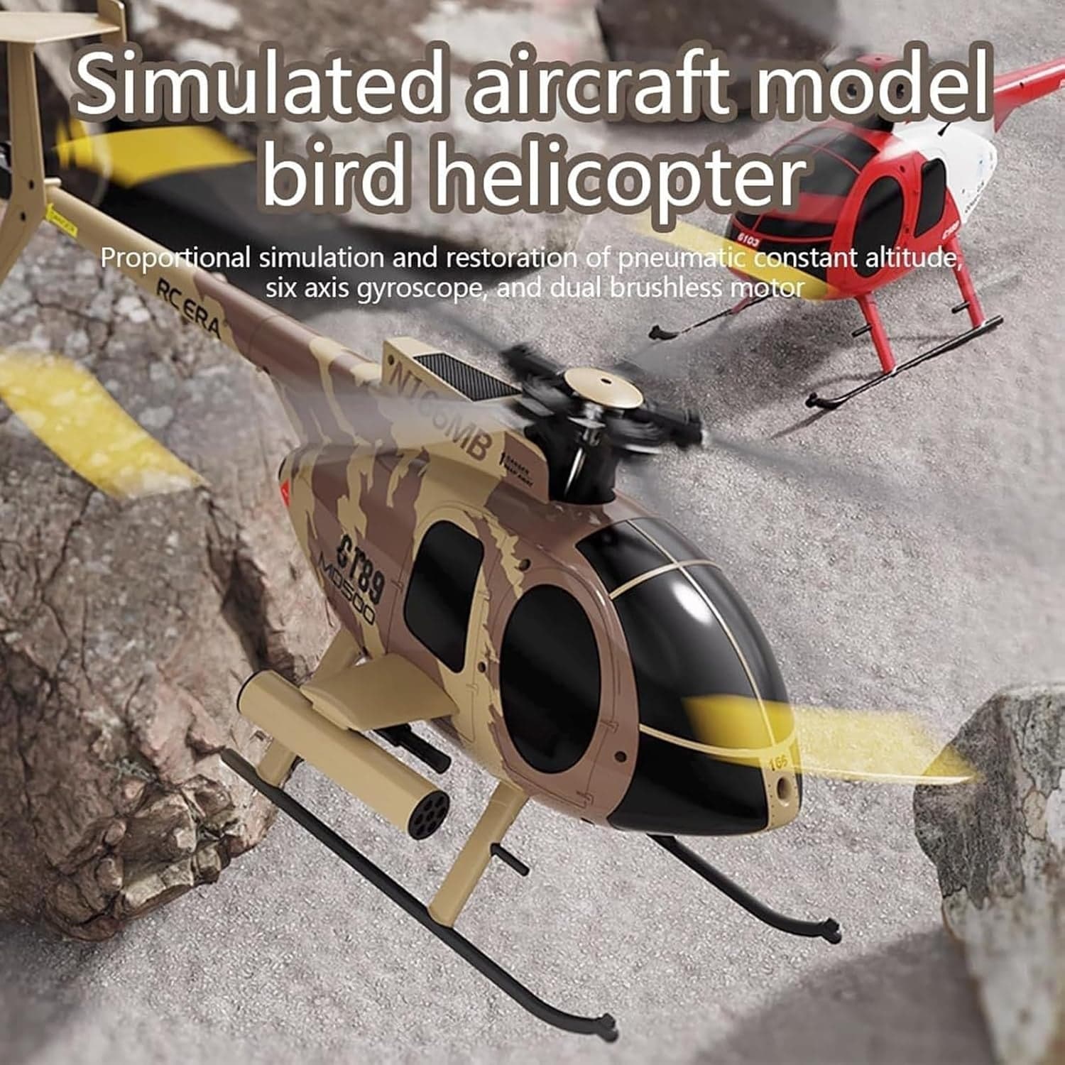 Elicottero Telecomando 1:28 4CH 2.4GHz 6 Assi Brushless 3 Batterie RTF 15min USB - 5