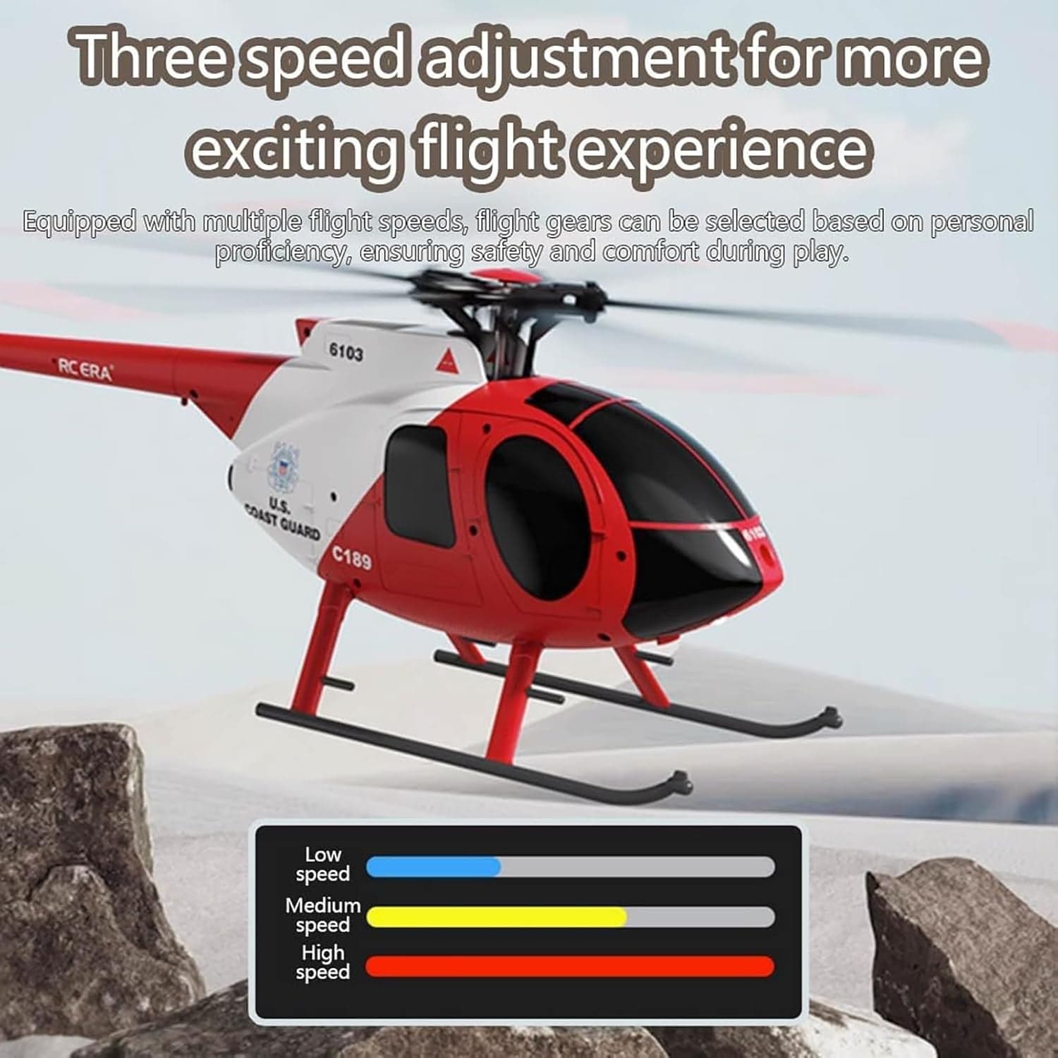Elicottero Telecomando 1:28 4CH 2.4GHz 6 Assi Brushless 3 Batterie RTF 15min USB - 6
