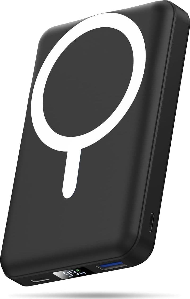 Power Bank Magnetico 10000mAh MagSafe Wireless 22.5W USB-C LED per iPhone  Nero - 4