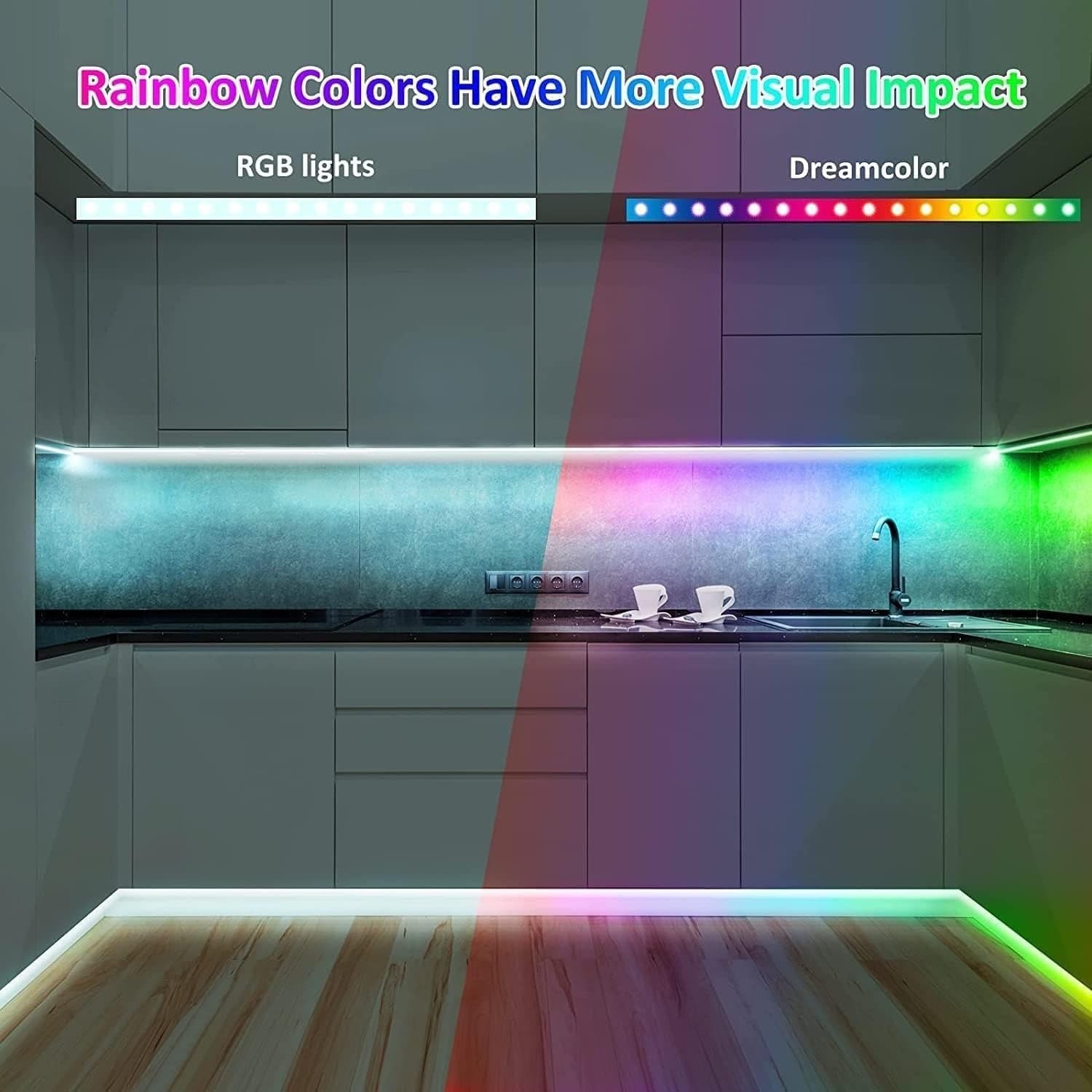 Striscia LED RGB 5M USB 5V Bluetooth App Telecomando TV Camera Feste Natale Casa - 5
