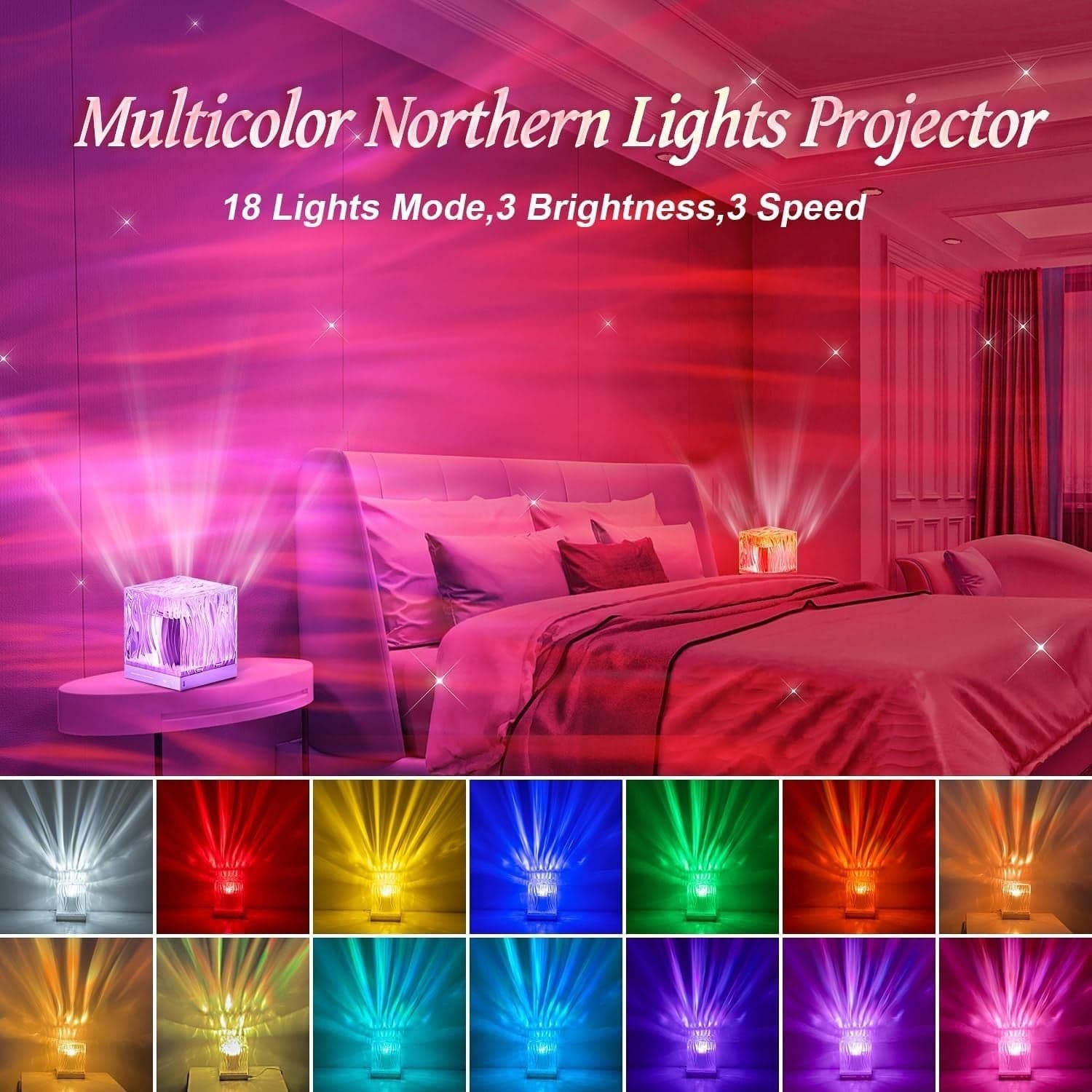Proiettore Lampada Cielo Stellato Galaxy Aurora Bluetooth con Musica Bambini - 5