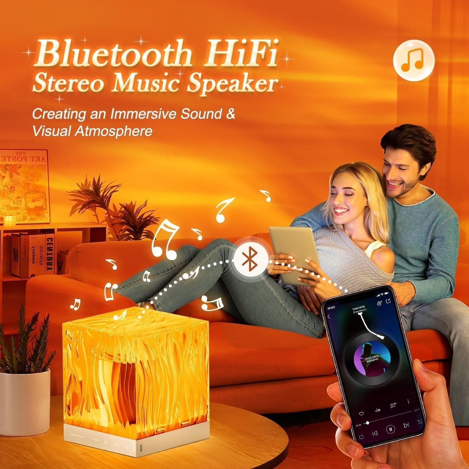 Proiettore Lampada Cielo Stellato Galaxy Aurora Bluetooth con Musica Bambini - 6