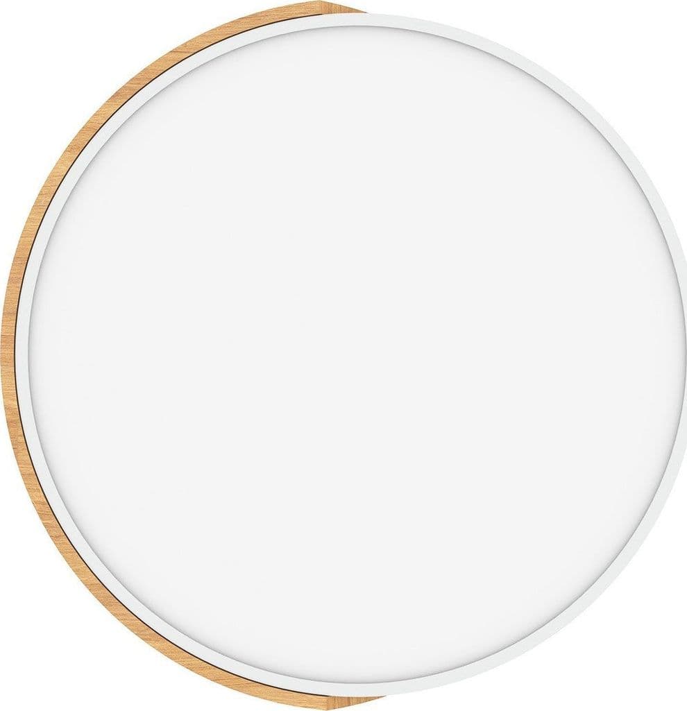Plafoniera LED Rotonda Soffitto 36W CCT 3 Colori Ø50cm Legno Bianco 3800lm - 4