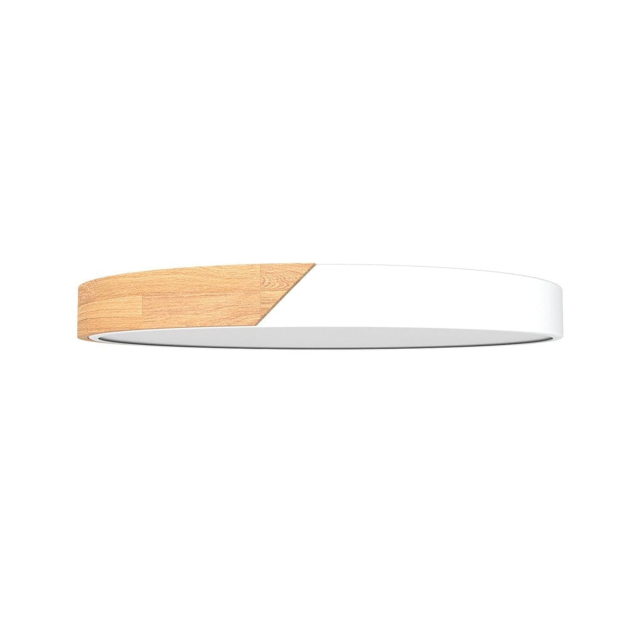 Plafoniera LED Rotonda Soffitto 36W CCT 3 Colori Ø50cm Legno Bianco 3800lm - 5