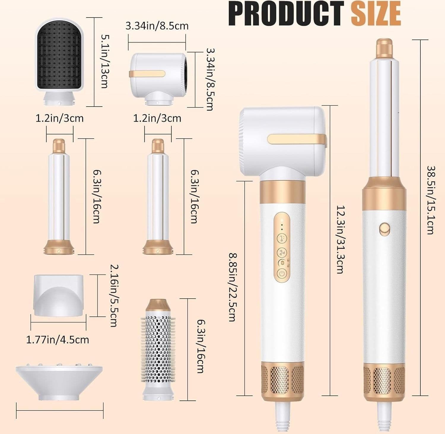 Styler Capelli 7 in 1 Asciugacapelli 110000 RPM Coanda Ricci Lisci Diffusore Air - 2
