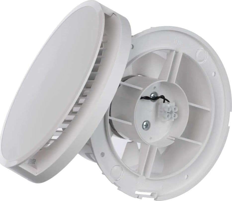 EUROPLAST Aspiratore Bagno Ø125mm Ventola Aria Parete Soffitto Bianca IPX4 - 4