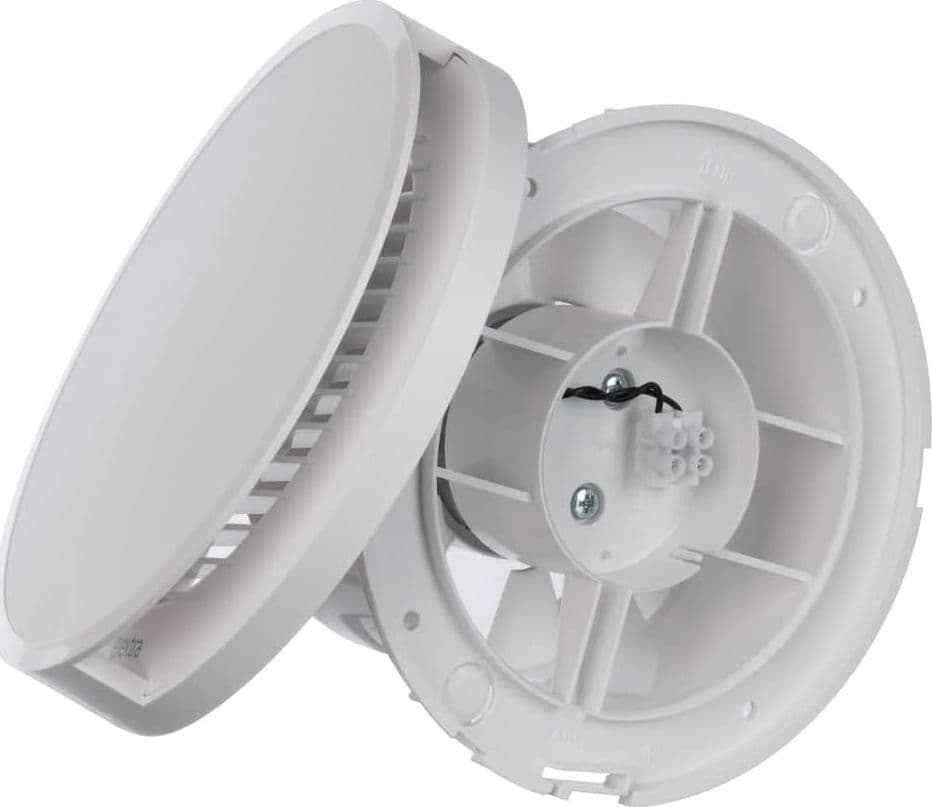 EUROPLAST Aspiratore Bagno Ø125mm Ventola Aria Parete Soffitto Bianca IPX4 - 4