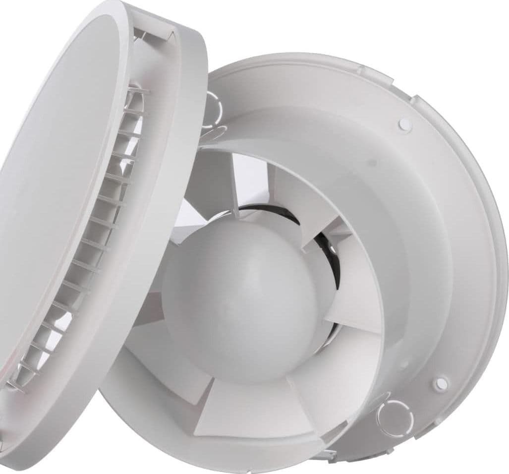 EUROPLAST Aspiratore Bagno Ø125mm Ventola Aria Parete Soffitto Bianca IPX4 - 6