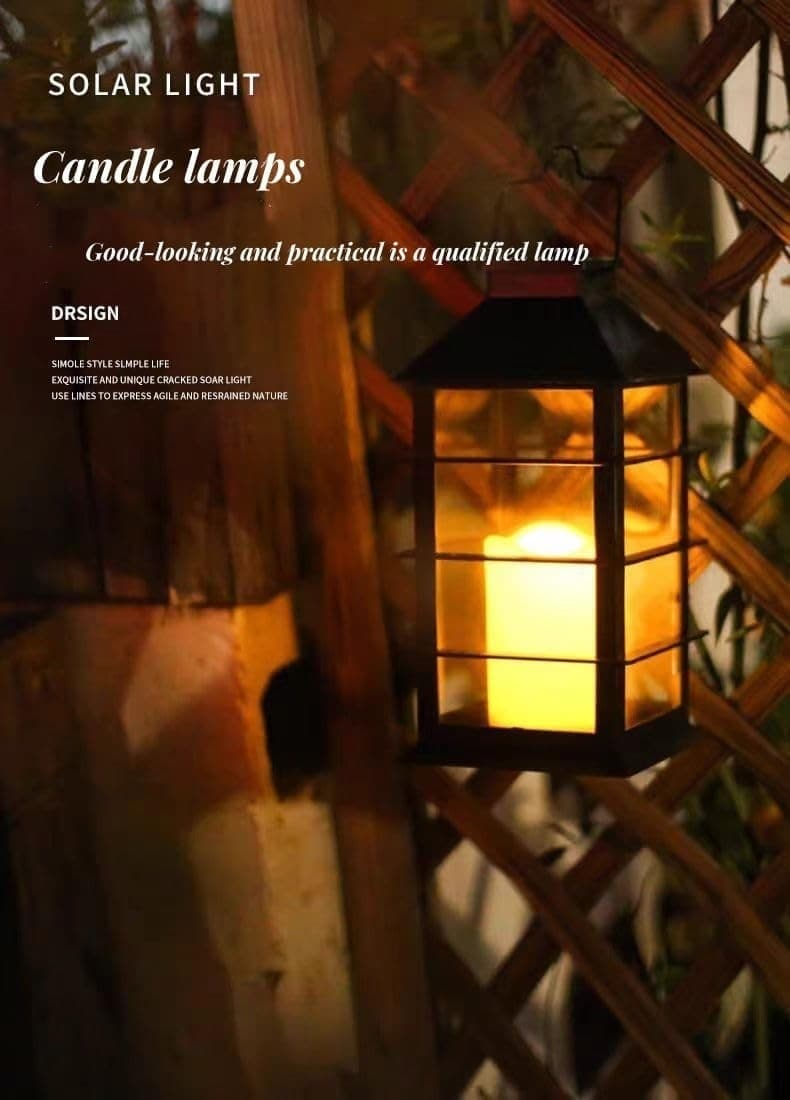 Lampade Solari Sospese 2 Pezzi Effetto Fiamma LED IP65 Giardino Terrazzo Marrone - 4