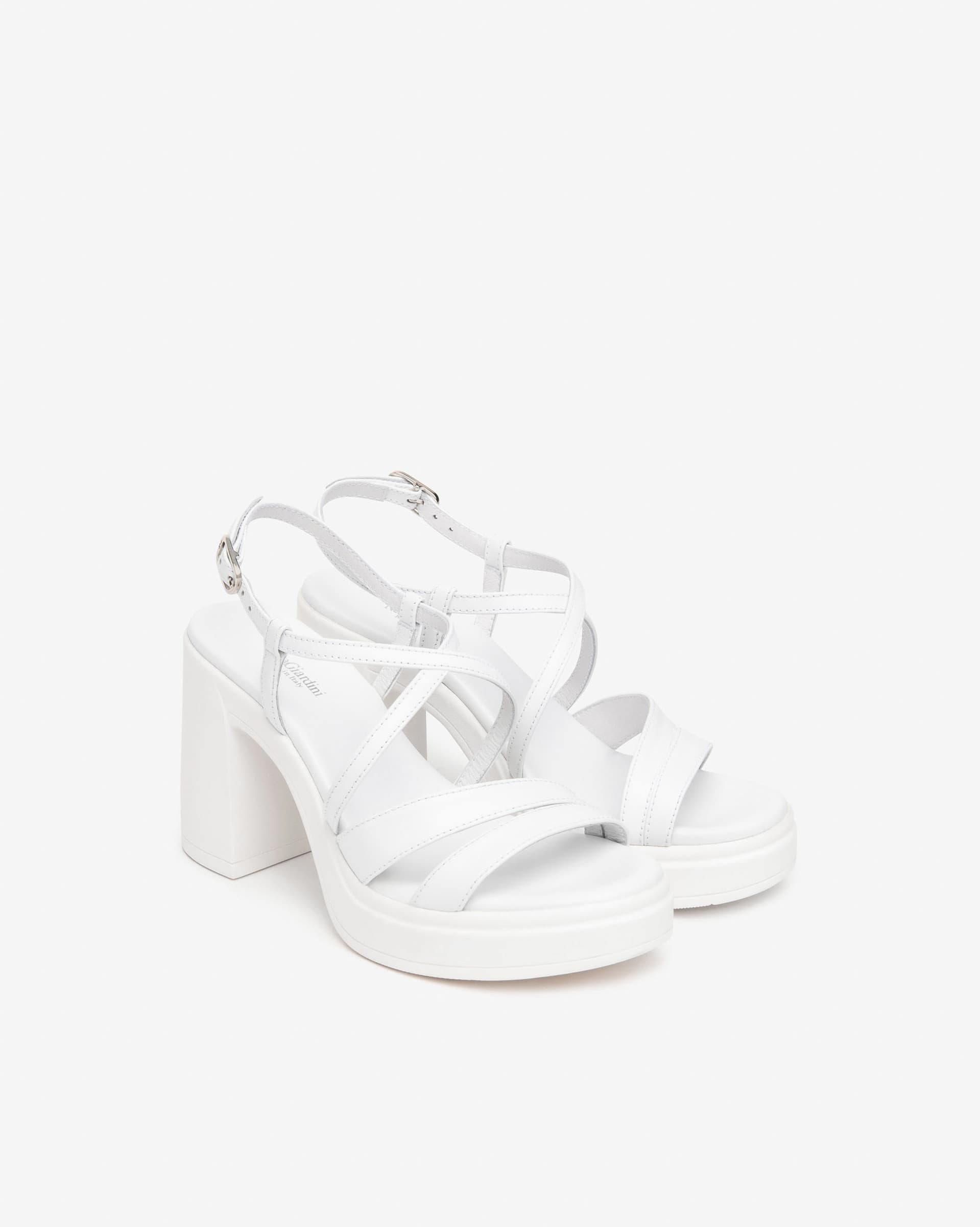 Nero Giardini sandali donna bianco con plateau E513660D707 - 2
