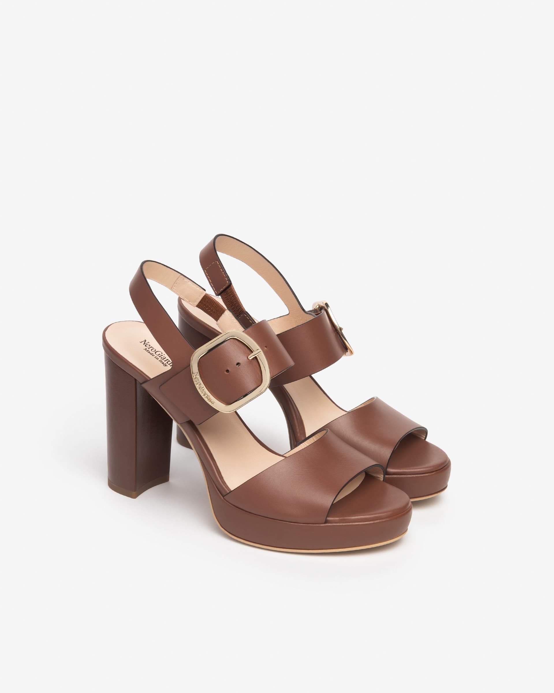 Nero Giardini sandali donna in pelle cuoio E513354D400 - 2
