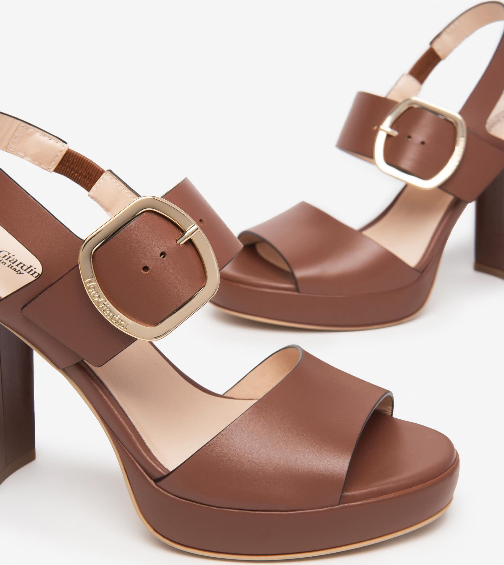 Nero Giardini sandali donna in pelle cuoio E513354D400 - 3