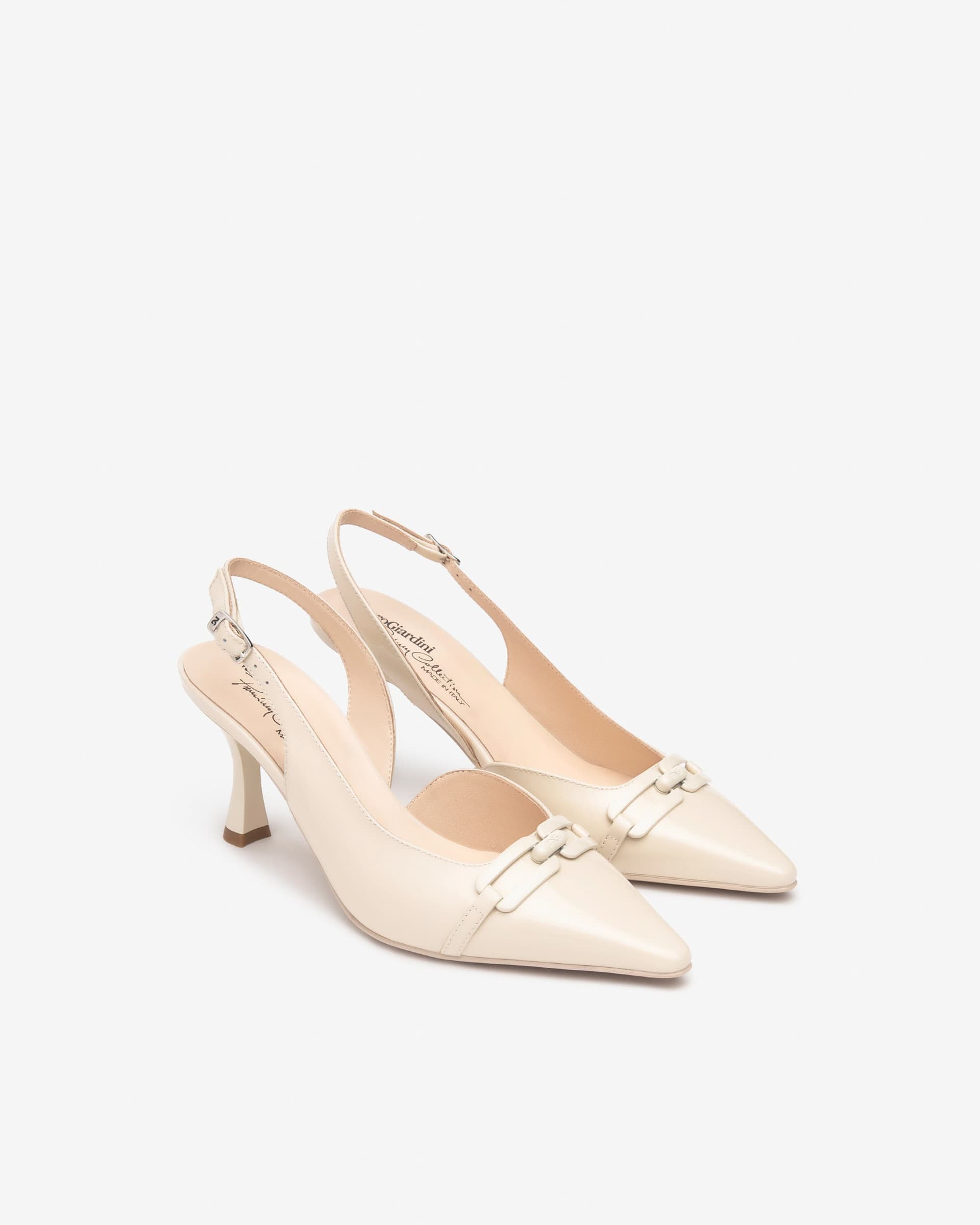 Nero Giardini slingback in vernice col.latte con accessorio E512230DE711 - 2