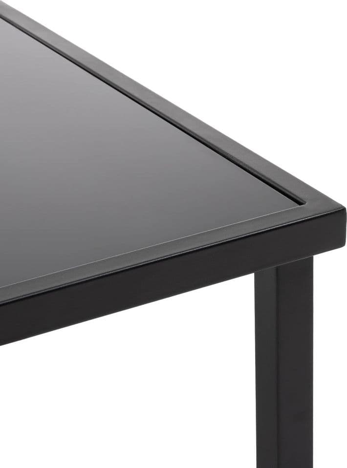 SET SALOTTO DA GIARDINO 4PZ IN METALLO TAVOLINO CON PIANO VETRO TEMPERATO 2 SEDIE PANCHINA - 5
