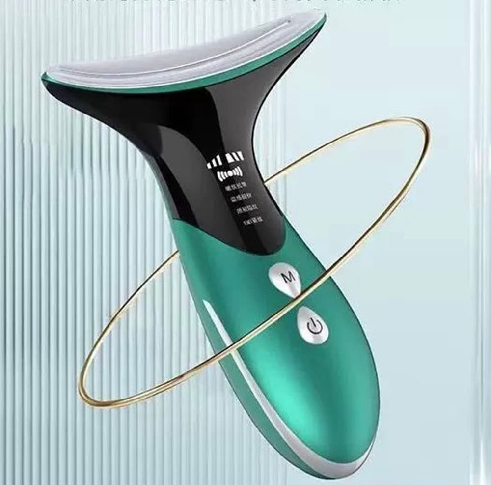 DISPOSITIVO PER VISO COLLO TERAPIA FOTONICA A LED A 3 COLORI RIDUZIONE DOPPIO MENTO RUGHE - 2