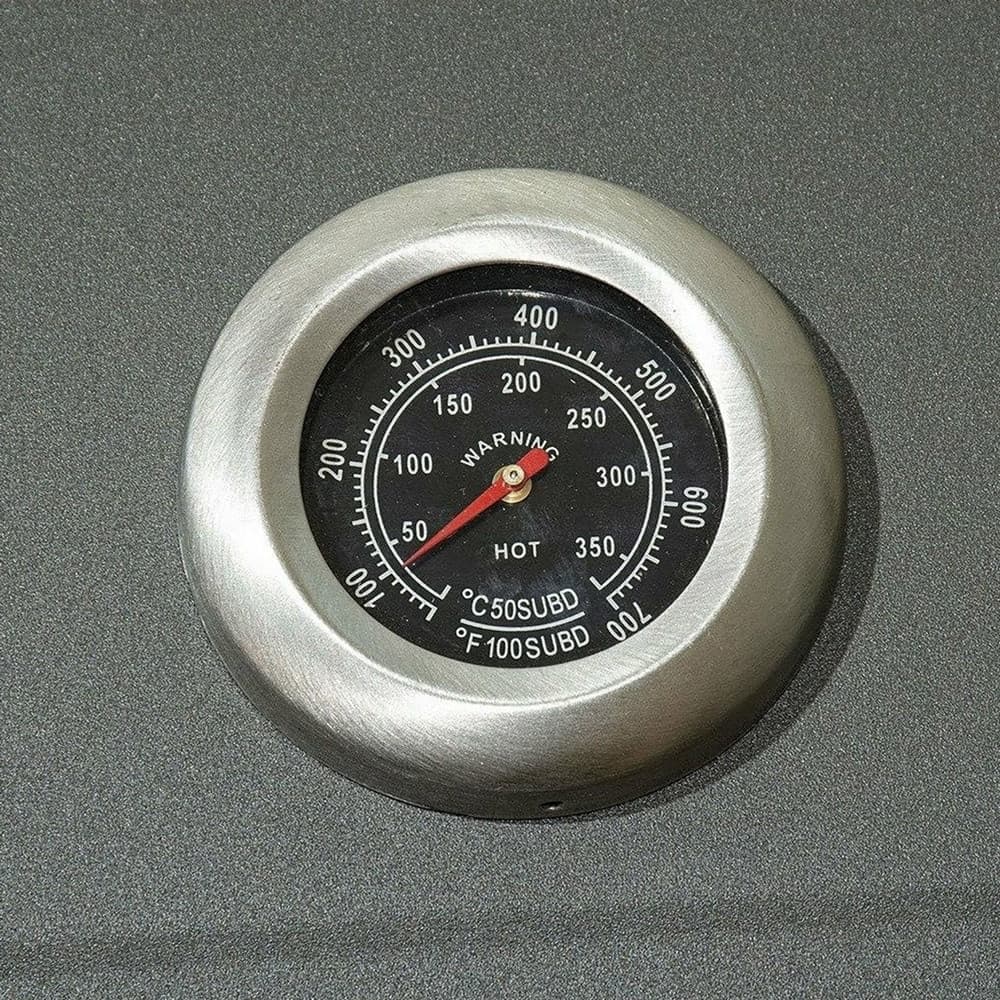 BARBECUE A CARBONE CON COPERCHIO TERMOMETRO INTEGRATO VARI RIPIANI 2 RUOTE PER GRIGLIATE - 4