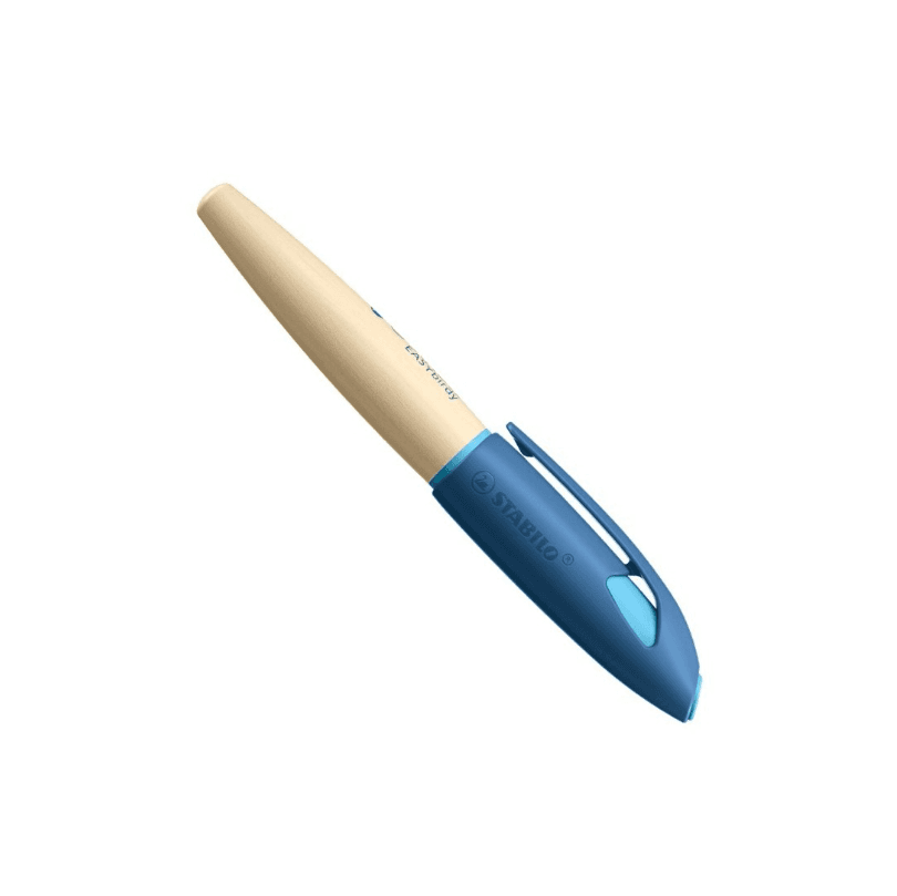 Stabilo - Stilografica per la scuola EASYbirdy® Timber - pennino per mancini A, colore blu/legno - 2